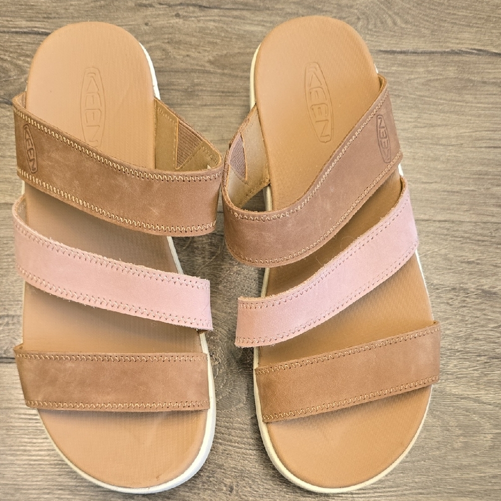 NWOT Keen Pink and Brown Sandals with Wide Straps